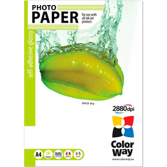 ColorWay CW-PGS1358050A4 High Glossy öntapadós fotópapír A4/50db fényes (CW-PGS1358050A4)