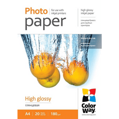ColorWay CW-PG180020A4 High Glossy fotópapír A4/20db fényes (PG180020A4)