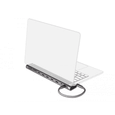 DELOCK USB Type-C vékony dokkoló állomás 4K - HDMI / USB 3.0 / LAN / SD / PD 3.0 (87748) (d87748)