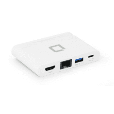 DICOTA USB-C hordozható 4-in-1 dokkoló fehér (D31730) (D31730)