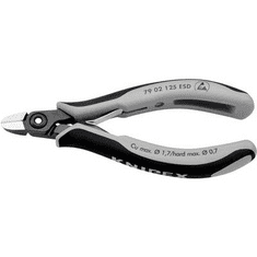 Knipex ESD precíziós elektronikai oldalcsípő fogó, kerekített fejű 125 mm 79 02 125 ESD (79 02 125 ESD)