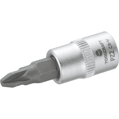 Toolcraft Dugókulcs betét 6,3 mm (1/4) kereszthornyú PZ2 bittel, 37 mm, (816057)