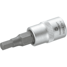 Toolcraft Dugókulcs betét 6,3 mm (1/4) 4 mm-es belsőkulcsnyílású hatlapú bittel, 37 mm, (816069)
