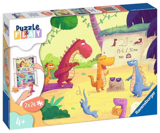 Ravensburger Puzzle & Play Dinoszaurusz, 2x24 darab