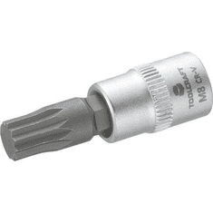Toolcraft Dugókulcs betét 6,3 mm (1/2), sokfogú bittel 8mm, hossz: 37 mm, (816197)