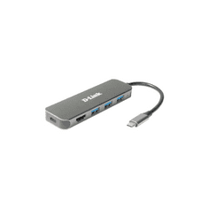 D-LINK DUB-2333 dokkoló állomás és port replikátor Vezetékes USB C-típus Szürke (DUB-2333)