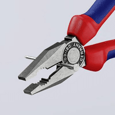Knipex Kombinált fogó, 180 mm, vágási érték: (közepes/kemény) O 3,4/2,2 mm, max. 16 mm2, 03 02 180 (03 02 180)
