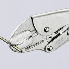 Knipex Markoló fogó, 250 mm, szorítási O henger 40 mm, 4 szög: 20 mm, 6 szög: 30 mm, 41 04 250 (41 04 250)