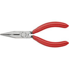 Knipex Fél-kerek csőrű fogó vágóéllel (Rádiófogó) 140 mm, hegyes, lapos pofa, 25 01 140 (25 01 140)