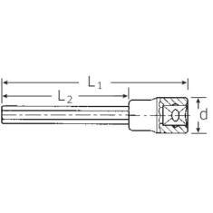 STAHLWILLE 2054 6 03151206 Belső hatlap Dugókulcs bit betét 6 mm 1/2 (12,5 mm) (03151206)