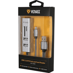 Yenkee USB OTG COMBO HUB+kártyaolvasó (YHC 102SR) (YHC 102SR)