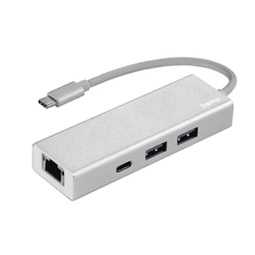 Hama Hama USB 3.1 TYPE-C HUB adapter ezüst (135757)