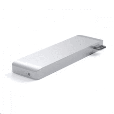 Satechi Aluminium TYPE-C USB COMBO Hub (3x USB 3.0,MicroSD) ezüst (ST-TCUHS) (ST-TCUHS)