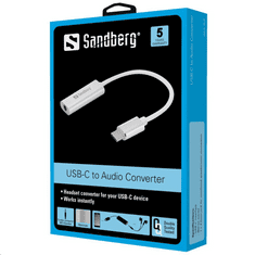 Sandberg USB-C külső hangkártya 1x 3,5 mm jack (136-27) (136-27)