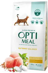 OptiMeal száraz macskaeledel csirkével 1,5 kg