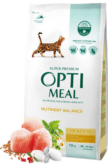 OptiMeal száraz macskaeledel csirkével 1,5 kg
