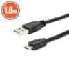 Xtech USB kábel 2.0 A dugó - B dugó (micro) 1,8 m