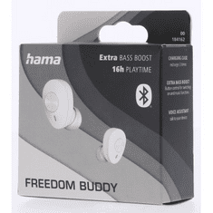 Hama Bluetooth fejhallgató Freedom Buddy, fülhallgató, töltőtáska, fehér