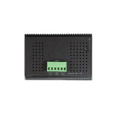 Planet IFGS-1022HPT ipari PoE switch, 8x100Mb + 2x1Gb/SFP, PoE 802.3at 30/240W, -40-75°C, kettős 48-54VDC, IP30
