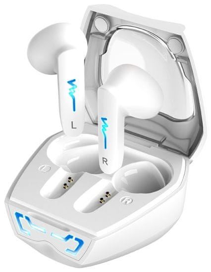 Genius vezeték nélküli headset TWS HS-M920BT/ fehér/ LED/ Bluetooth 5.0/ USB-C töltés