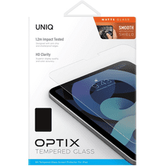 UNIQ Apple iPad Pro 11 (2018 / 2020 / 2021 / 2022) / iPad Air (2020 / 2022), Kijelzővédő fólia, ütésálló fólia, Tempered Glass (edzett üveg), tükröződésmentes, Optix Matte, Clear (S63060)