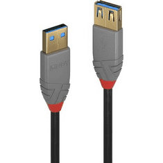 Lindy USB 3.0 Hosszabbítókábel [1x USB 3.0 dugó, A típus - 1x USB 3.0 alj, A típus] 1.00 m Fekete (36761)