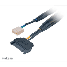Akasa FLEXA FP5S SATA -> 5x 4pin PWM ventilátor kábel 45cm (AK-CBFA07-45) (AK-CBFA07-45)