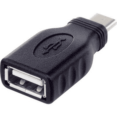 Renkforce USB 2.0 átalakító, USB C típusú dugóról A típusú aljra OTG funkcióval, (RF-4279524)