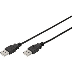 Digitus USB kábel 1x USB 2.0 dugó A - 1x USB 2.0 dugó A 1,80 m Fekete 678039 (AK-300101-018-S)