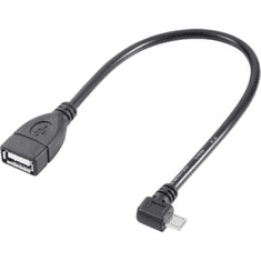 Renkforce OTG kábel, USB 2.0, mikro B dugó/A hüvely, 10 cm, (RF-4080777)