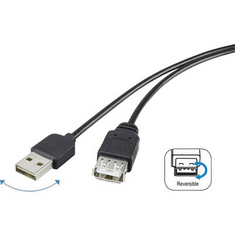 Renkforce USB 2.0 A/A hosszabbítókábel 1,8 m, megfordítható dugóval (RF-4096113)