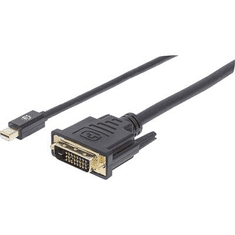 Manhattan Mini DisplayPort / DVI Csatlakozókábel [1x Mini DisplayPort dugó - 1x DVI dugó, 24+1 pólusú] 1.80 m Fekete (152150)
