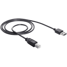 DELOCK USB kábel [1x USB 2.0 dugó A - 1x USB 2.0 dugó B] 1 m Fekete 1007846 (83358)