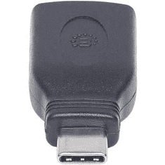 Manhattan USB 3.1 Átalakító [1x USB 3.1 dugó, C típus - 1x USB 3.1 alj, A típus] Adapter USB-C Stecker auf USB A Buchse USB 3.1, Gen 1 5 Gbps schwarz (354646)