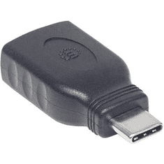 Manhattan USB 3.1 Átalakító [1x USB 3.1 dugó, C típus - 1x USB 3.1 alj, A típus] Adapter USB-C Stecker auf USB A Buchse USB 3.1, Gen 1 5 Gbps schwarz (354646)