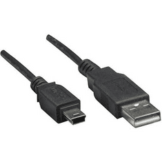 Manhattan USB 2.0 kábel [1x USB 2.0 dugó A - 1x USB 2.0 mini dugó B] 1.80 m fekete 756617 (333375-CG)