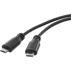 Renkforce OTG kábel készlet, mikro USB kábel, 0,15 m + mini B adapter + USB A adapter Conrad SuperSoft OTG Komplett kit (RF-3585885)