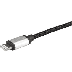 Renkforce USB 2.0 Csatlakozókábel [1x USB 2.0 dugó, A típus - 1x Apple Dock dugó Lightning] 1.50 m Sötétszürke Gesleeved (RF-3969330)