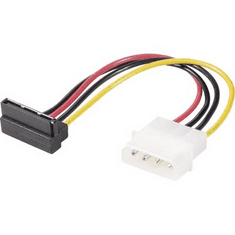 Renkforce SATA tápkábel [1x IDE csatlakozó, 4pólusú - 1x SATA aljzat15pólusú] 0.15 m, fekete, piros, sárga, (RF-4159596)