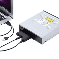 Renkforce Merevlemez átalakító, 1x USB 2.0 dugó A - 1x SATA kombi dugó, 7+15 pólus, 0,3 m, fekete, (RF-4472913)