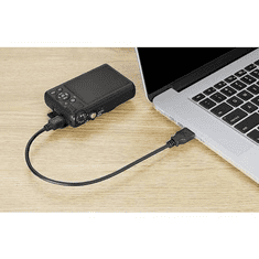Renkforce USB 2.0 csatlakozókábel, 1x USB 2.0 dugó A - 1x USB 2.0 dugó mini B, 0,3 m, fekete, aranyozott, (RF-4455807)