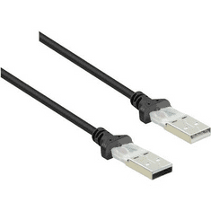 Renkforce USB 2.0 csatlakozókábel, 1x USB 2.0 dugó A - 1x USB 2.0 dugó A, 1 m, fekete, aranyozott, (RF-4463028)
