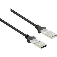 Renkforce USB 2.0 csatlakozókábel, 1x USB 2.0 dugó A - 1x USB 2.0 dugó A, 3 m, fekete, aranyozott, (RF-4463046)