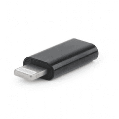 Gembird Lightning -> USB Type-C M/F adapter fekete (A-USB-CF8PM-01) (A-USB-CF8PM-01)