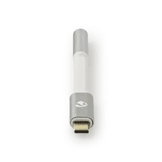 Nedis CCTB65950AL008 USB-C apa - 3,5 mm anya adapter 8cm ezüst-fehér (CCTB65950AL008)