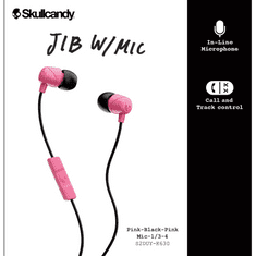 Skullcandy JIB mikrofonos fülhallgató rózsaszín-fekete (S2DUYK-630) (S2DUYK-630)