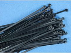 sarcia.eu Poliamid kötegzőszalagok, fekete+fehér kábelkötegzők 300x3,6mm 200 darab