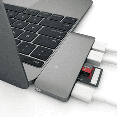 Satechi USB Type-C USB HUB / kártyaolvasó szürke (ST-TCUPM) (ST-TCUPM)