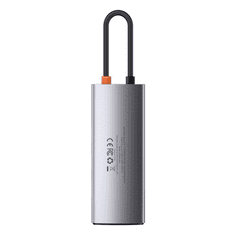 BASEUS Metal Gleam Series 6 az 1-ben hub, USB-C-> 3x USB 3.0, HDMI, USB-C PD, RJ45 Ethernet (CAHUB-CW0G) (CAHUB-CW0G)