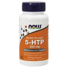 NOW Foods 5-HTP + glicin, taurin és inozitol, 200 mg, 60 zöldség kapszula